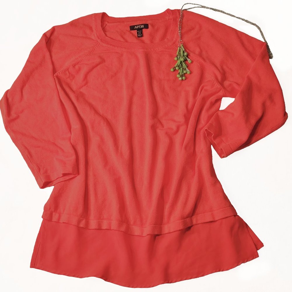 APT. 9 TANGERINE DREAMS KNIT TOP